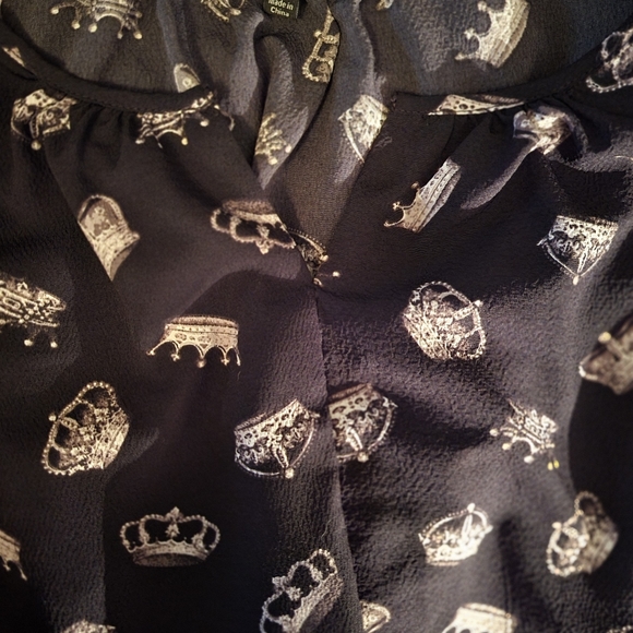 Thakoon Long Sleeve Crown Print Popover Top Size XL - Picture 5 of 5